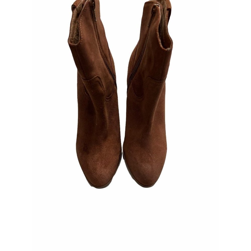 Seychelles Lori Penny Women's Western Ankle Boots Cognac Suede Size 7 - Picture 6 of 13